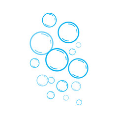 Natural realistic bubble design template