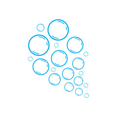 Natural realistic bubble design template