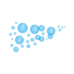 Natural realistic bubble design template