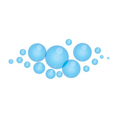 Natural realistic bubble design template