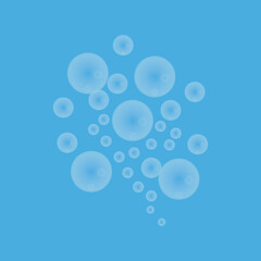 Natural realistic bubble design template