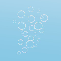 Natural realistic bubble design template