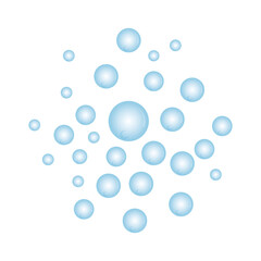 Natural realistic bubble design template