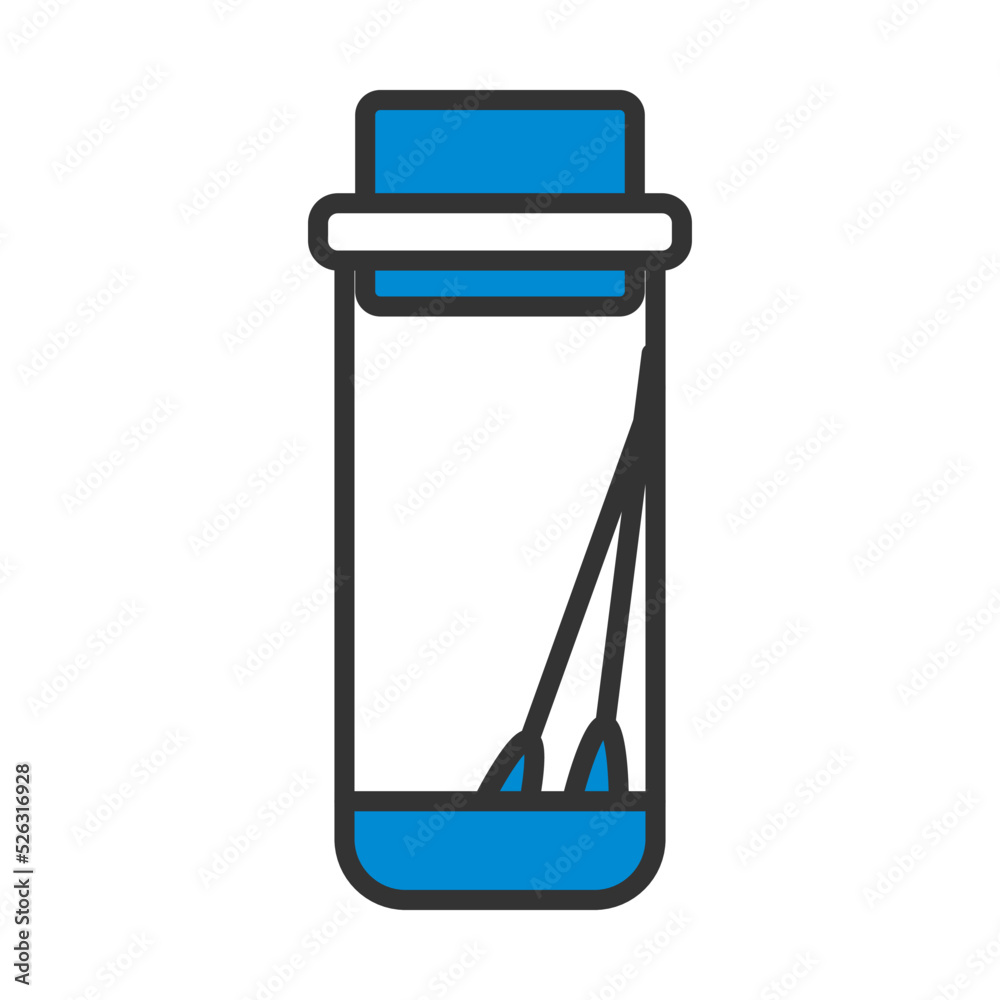 Sticker covid test tube icon