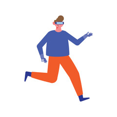 man using vr glasses