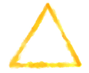 Geometric shape triangle hand drawin in watercolor brush line decorative abstract modern element