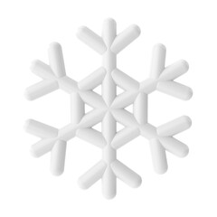 Snowy. 3D weather icon. 3D climate icon. 3D element.