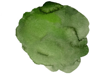 Watercolor spot artistic element hand organic painting on paper cut isolate