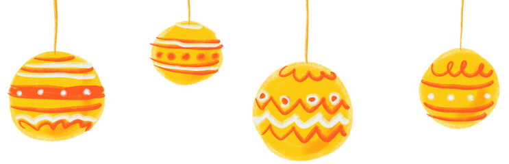 christmas bauble hanging ball ornament decoration baaner element illustration