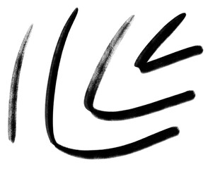 black ink line curve doodle freehand sketch drawing shape form abstrat element