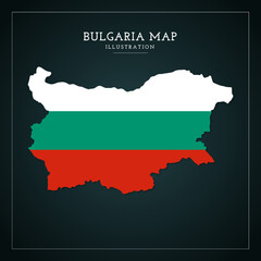 3D Bulgaria Map Vector Illustration