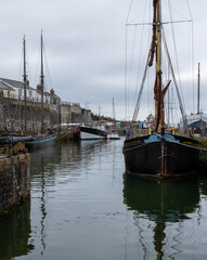 Charlestown cornwall england uk boats