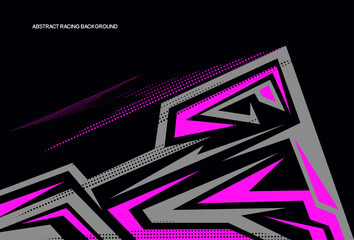 Illustration Vector graphic of Abstract Racing Stripes fit for background with Pink and Grey color etc.