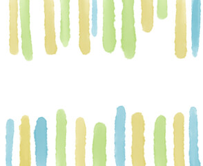 Transparent watercolor brush banner header footer pastel element illustration