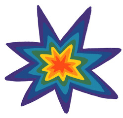 Rainbow pride explode background decoration lgbtq element illustration drawing