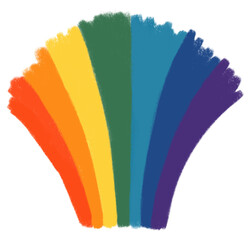 Rainbow pride flag backgroun banner space decoration lgbtq element hand drawing art