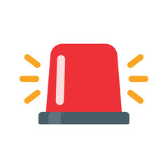 Emergency siren icon. Hazard warning light, ambulance route alarm