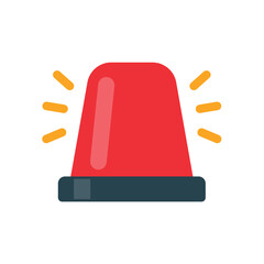 Emergency siren icon. Hazard warning light, ambulance route alarm
