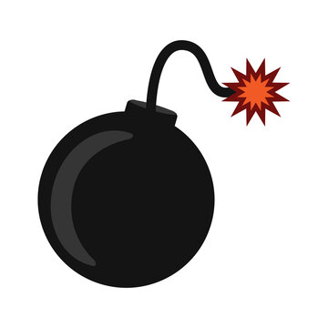 Cartoon bomb background and explosive light Vector - Illustration