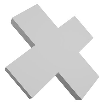 3d white cross