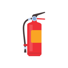 Obraz premium red fire extinguisher for suppressing fire in buildings