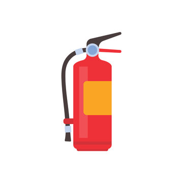 red fire extinguisher for suppressing fire in buildings