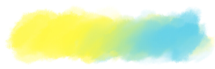 Obraz na płótnie Canvas Watercolor paint stroke gradiant wash banner pastel color mixing boarder elements