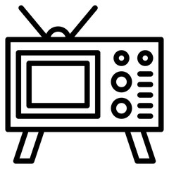 Old Tv  icon illustration for sign web, mobile and UI 