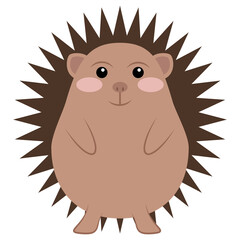simple vector illustration funny cartoon hegdehog