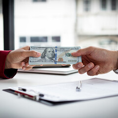 Businessmen give dollars to bribe employees in signing contracts to buy illegal land and real...