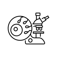 In vitro fertilization olor line icon. Pregnancy. Pictogram for web page, mobile app, promo.