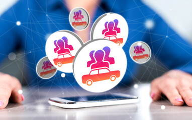 Concept of car sharing