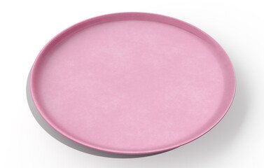 陶器製の丸皿のフォトリアル3Dイラストレーション