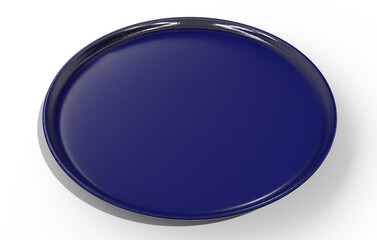 陶器製の丸皿のフォトリアル3Dイラストレーション