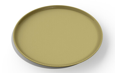 陶器製の丸皿のフォトリアル3Dイラストレーション