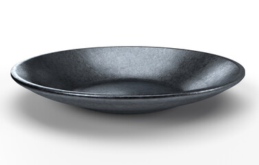 陶器製の丸皿のフォトリアル3Dイラストレーション