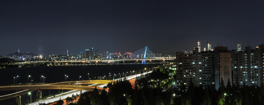 서울 한강 고화질 야경 사진