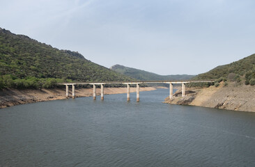 Cardenal bridge over Tagus river, National Park of Monfrague.