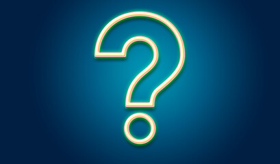 Neon question mark
