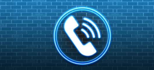 telephone neon icon