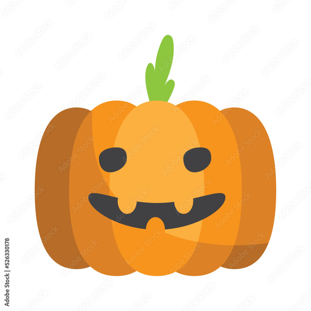 Sticker scary halloween pumpkin