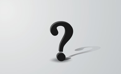 Question mark on white background. vector.