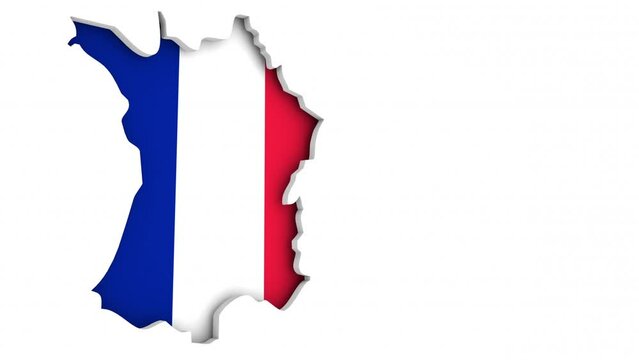 France Country Tricolore Flag Background 3d Animation