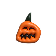 halloween pumpkin isolated on white