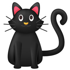 3D Cute Black Cat