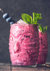 Blueberry colada cocktail
