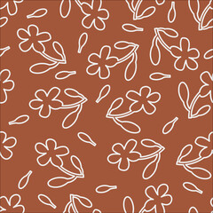 Blossom seamless pattern floral vector. Suitable for clothing, fabric, textile, wallpaper, wrapping.