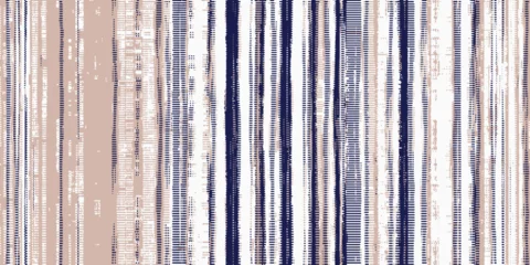 Fotobehang Stijlen patronen Vector contemporary seamless pattern with stripe hand drawn abstract shapes and geometric elements. Creative Mid Century minimalist bohemian contemporary design, print, poster, background  © PATTERN_SPIRIT