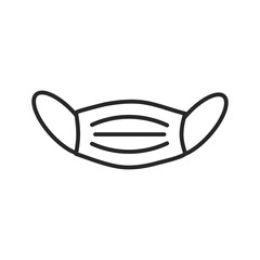 Medical mask,Face mask , Doctor mask, prevention of corona virus, prevention of plague. symbol icon vector illustration.