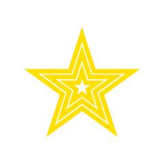 Obraz premium Many stars are combined in golden yellow. ,Customer satisfaction rating, stars 1 to 5, golden yellow.